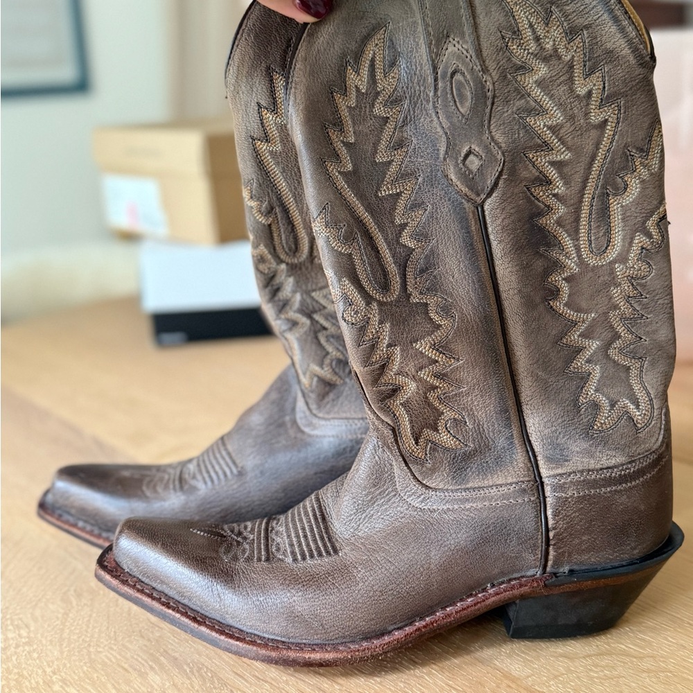 Signed by Randy Travis Brown Western Cowboy Boots